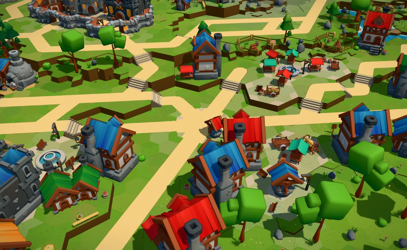 The town at noon, closest zoom